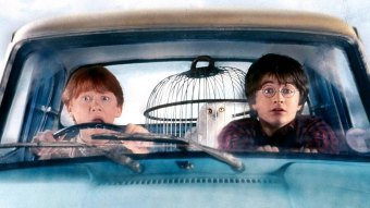 Rupert Grint e Daniel Radcliffe em cena de Harry Potter e a Câmara Secreta (Reprodução)
