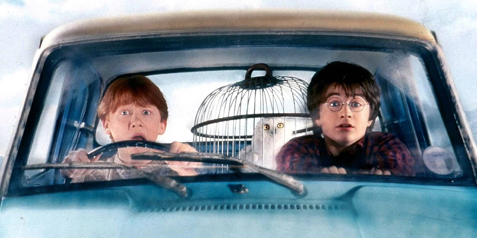 Rupert Grint e Daniel Radcliffe em cena de Harry Potter e a Câmara Secreta (Reprodução)
