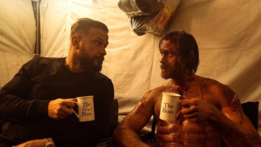 Treinador de celebridades alfineta atores que malham o dia todo Magnus Lygdbäck e Alexander Skårsgard nos bastidores de O Homem do Norte (Reprodução)