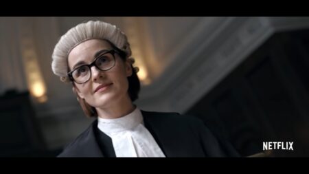 Michelle Dockery como Kate Woodcroft em cena de Anatomia de um Escandalo Reproducao Youtube