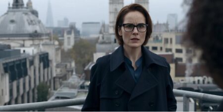 Michelle Dockery e Kate Woodcroft em Anatomia de um Escandalo Divulgacao Netflix