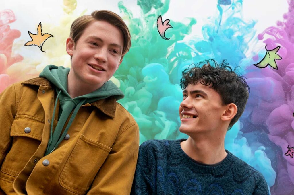 Nick Kit Connor e Charlie Joe Locke em Heartstopper Reproducao 2