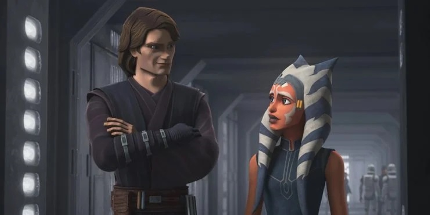 Anakin Skywalker e Ahsoka Tano em Star Wars: A Guerra dos Clones (Reprodução)