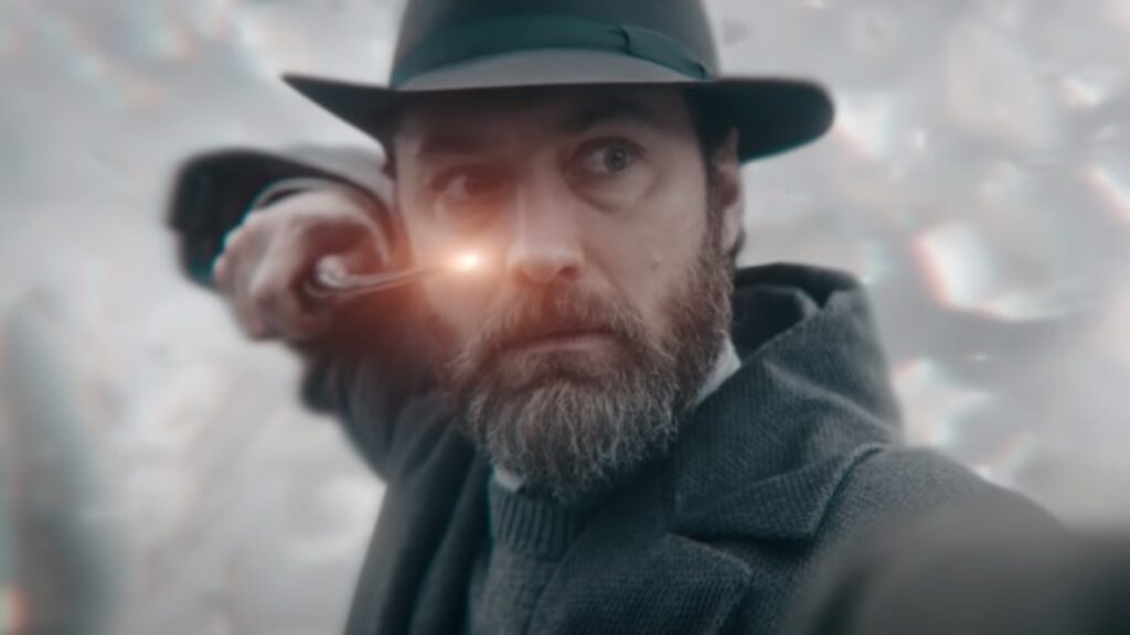Jude Law como Dumbledore em Animais Fantásticos 3 (Reprodução / Warner Bros.)