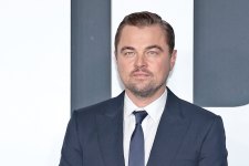 Leonardo DiCaprio durante lançamento de Não Olhe Para Cima