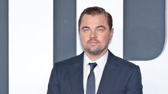 Leonardo DiCaprio durante lançamento de Não Olhe Para Cima
