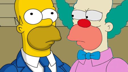 Homer Simpson e Krusty Reproducao