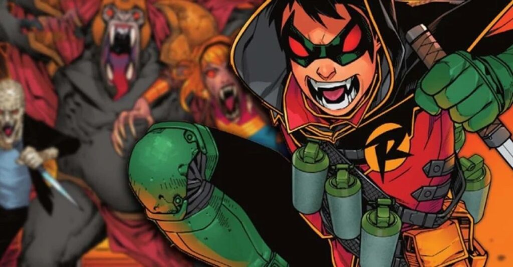 Robin se torna um caçador de vampiros da DC Comics Robin em DC vs. Vampires: Hunters (Reprodução / DC Comics)
