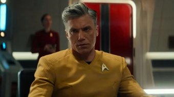 Anson Mount como Christopher Pike em Star Trek: Strange New Worlds (Reprodução / Paramount) 