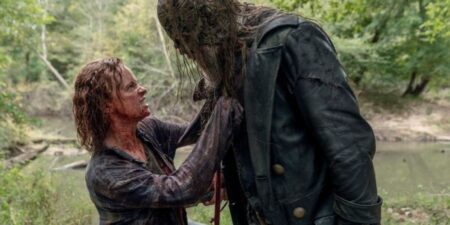 Thora Birch e Ryan Hurst em The Walking Dead (Reprodução / AMC)
