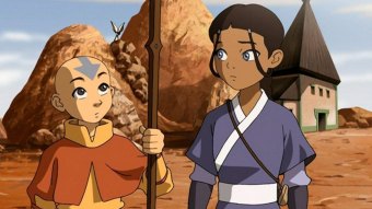 Aang e Katara em Avatar: A Lenda de Aang (Reprodução / Nickelodeon)