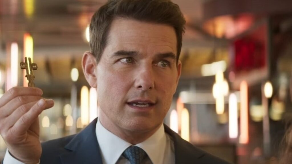 Tom Cruise faz a “acrobacia mais perigosa” em novo Missão: Impossível Tom Cruise como Ethan Hunt em Missão: Impossível - Acerto de Contas (Reprodução / Paramount)