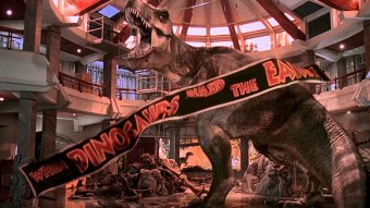 Rexy em cena de Jurassic Park (Reprodução)