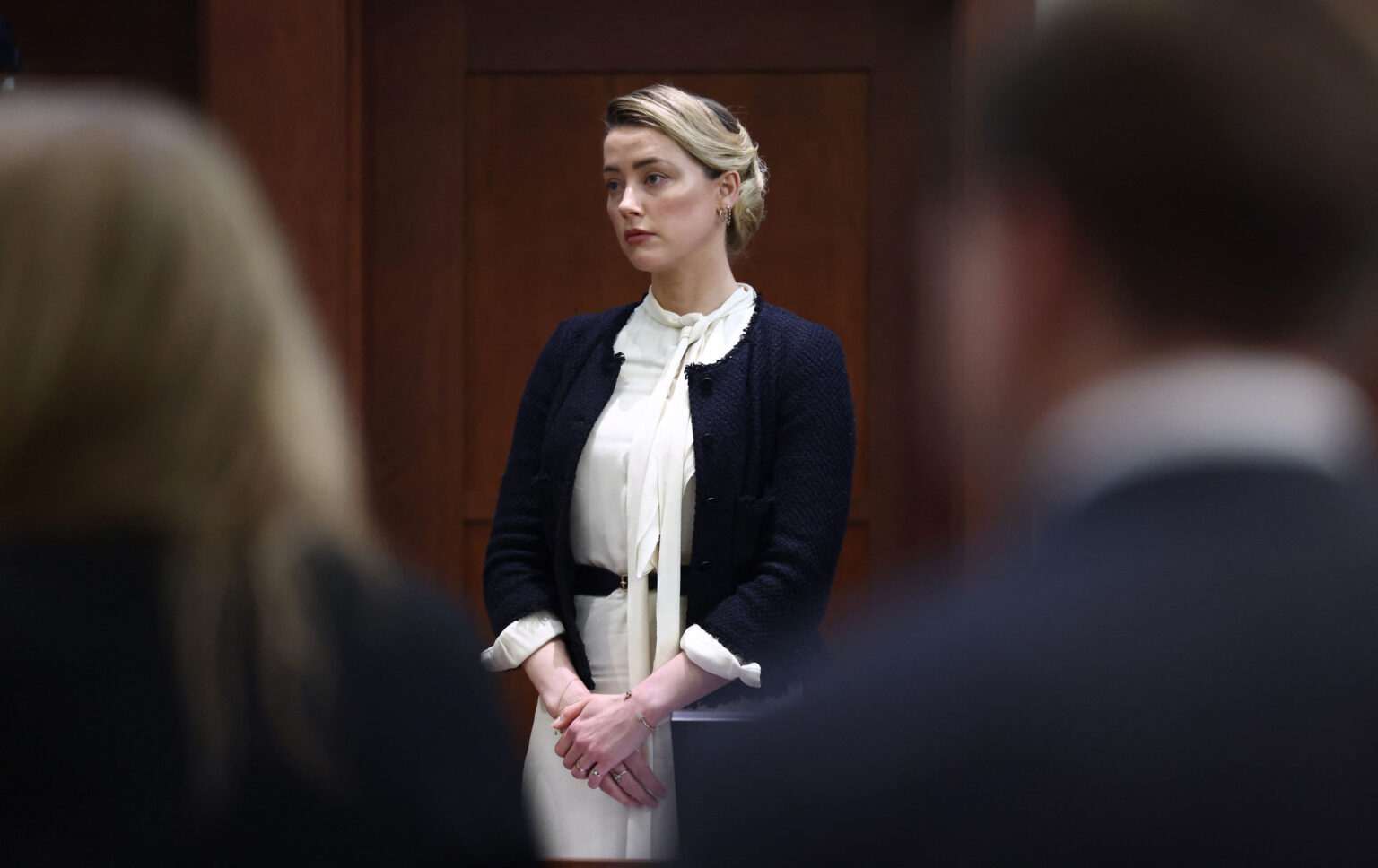 Amber Heard em julgamento nos Estados Unidos