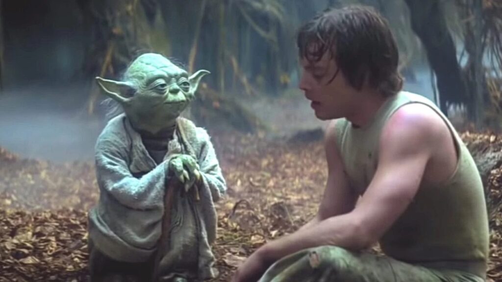 O Predador: A Caçada foi influenciado por Star Wars; saiba como Yoda e Luke (Mark Hamill) em Star Wars (Reprodução / LucasFilm)