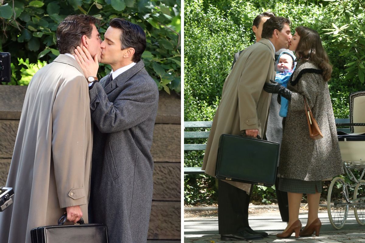 Bradley Cooper e Matt Bomer se beijam durante gravação de novo filme 1 2 1