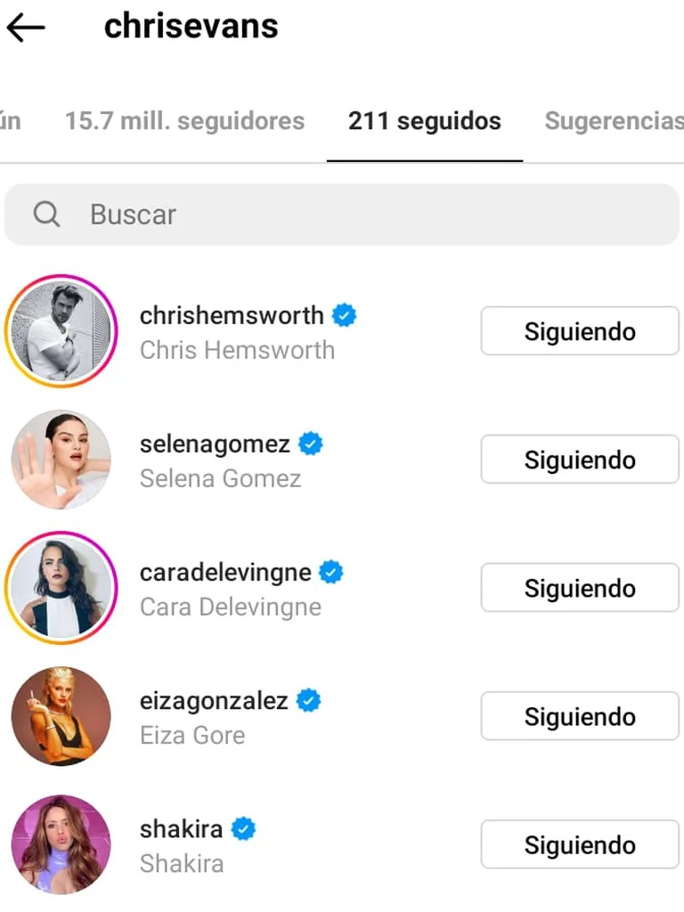 Captura de tela da pagina do Instagram de Chris Evans Reproducao 1