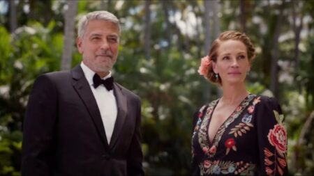 Confira o trailer de Ticket to Paradise, comédia romântica com Julia Roberts e George Clooney Julia Roberts e George Clooney em Ticket to Paradise (Reprodução)