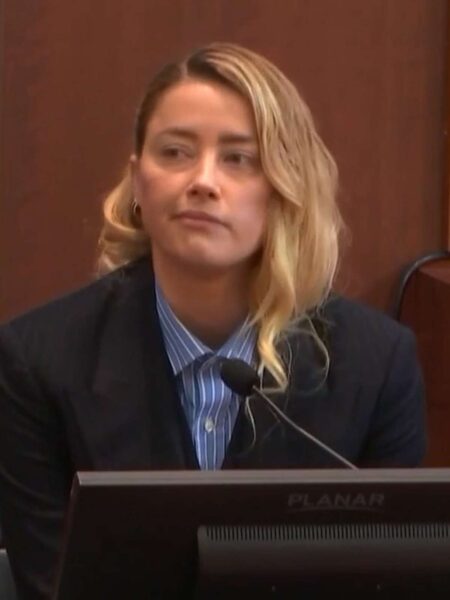 Amber Heard durante o julgamento