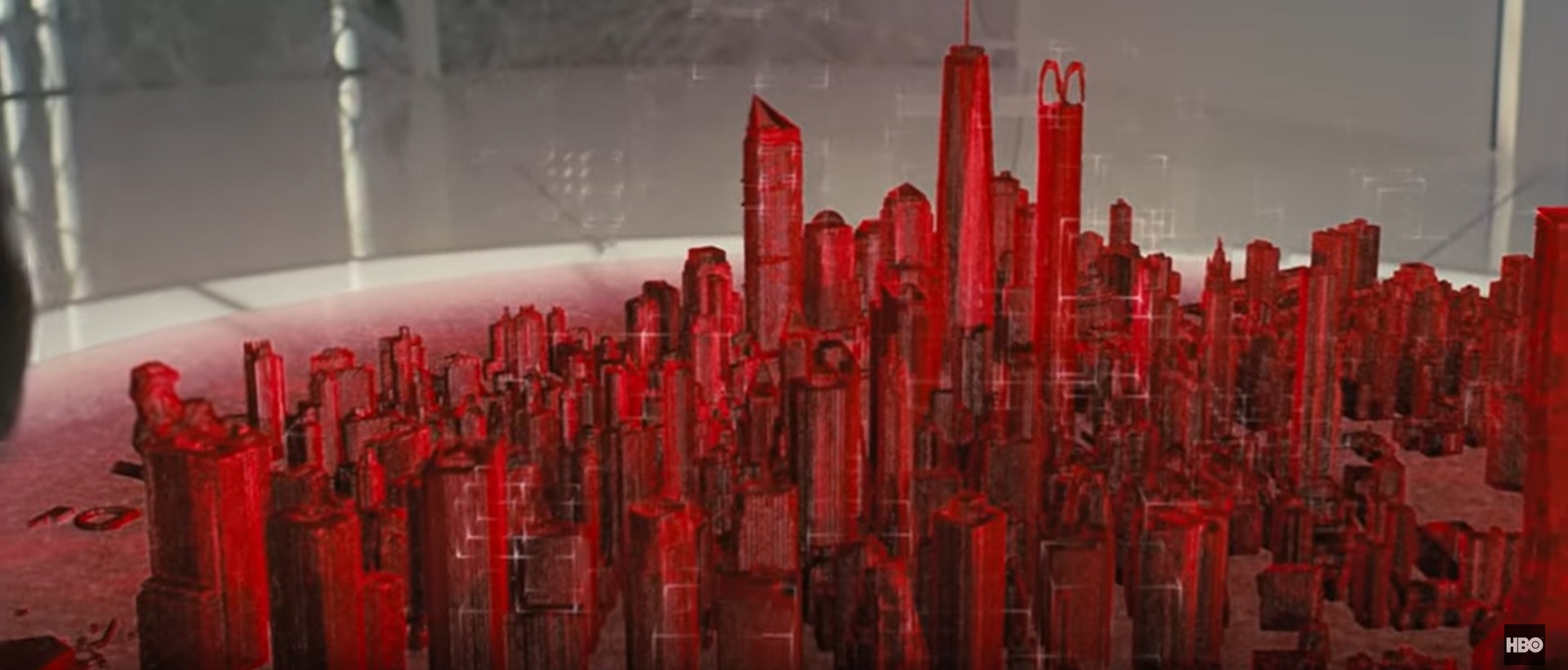 Mapa virtual mostrado no trailer de Westworld (Reprodução/HBO)