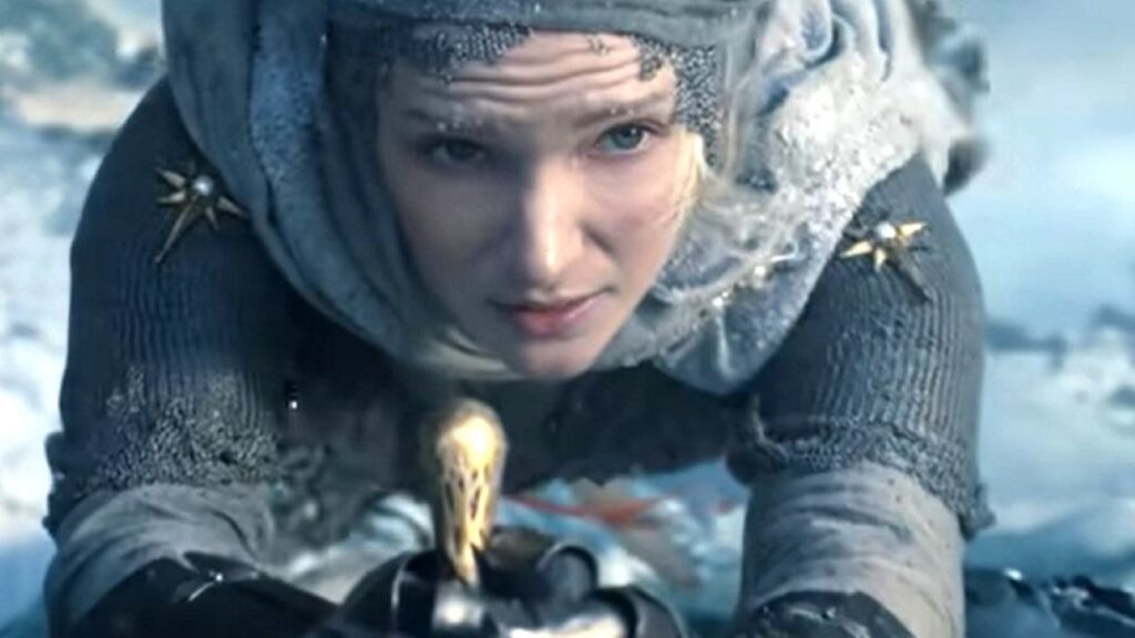Morfydd Clark como Galadriel em O Senhor dos Anéis: Os Anéis de Poder (Reprodução / Prime Video)