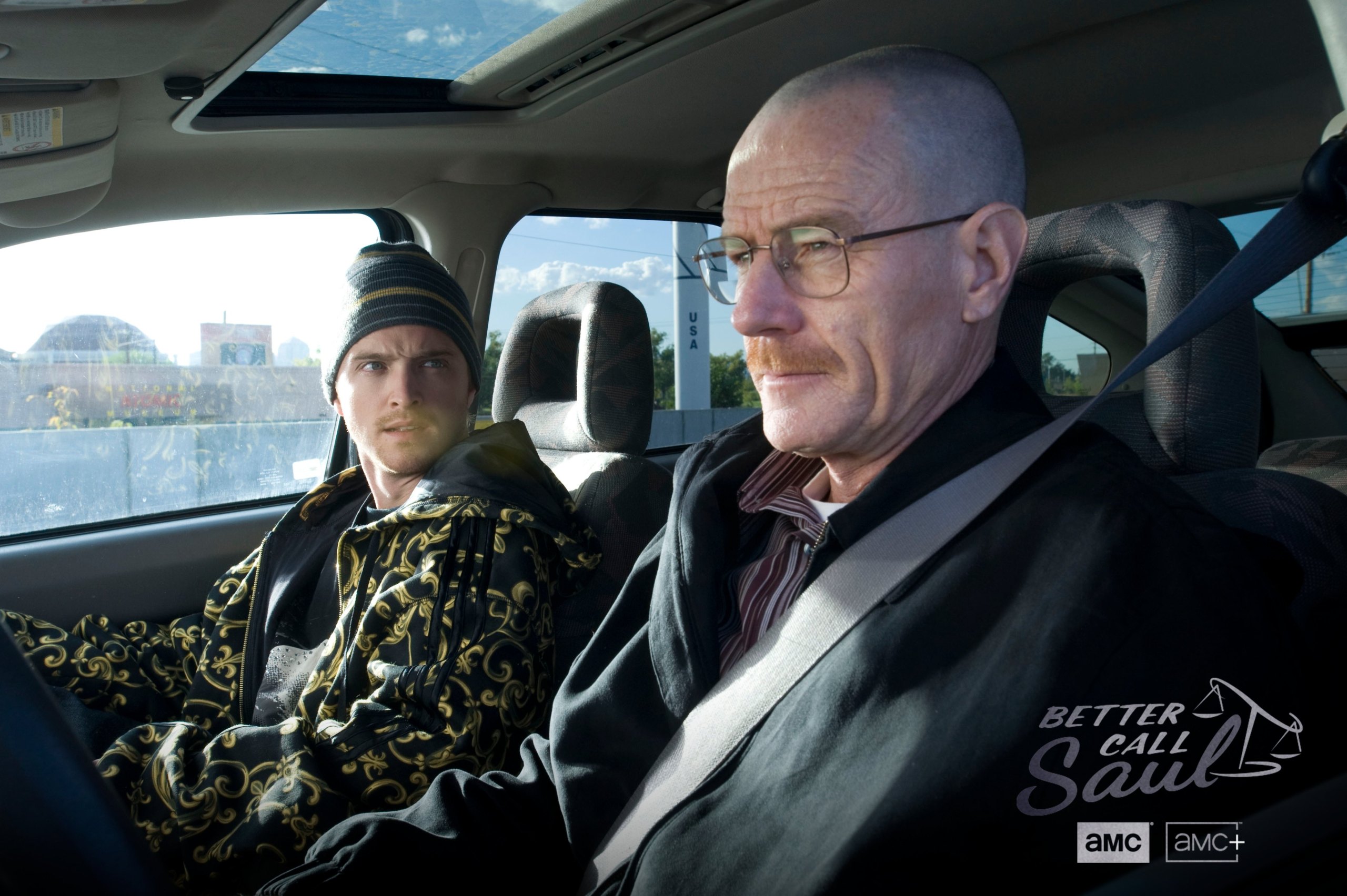Better Call Saul: Participação especial deixou astros de Breaking Bad irritados 2 Aaron Paul e Bryan Cranston em cena de Better Caul Saul Reproducao Twitter scaled 1