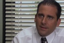 Michael Scott (Steve Carell) na primeira temporada de The Office (Reprodução)