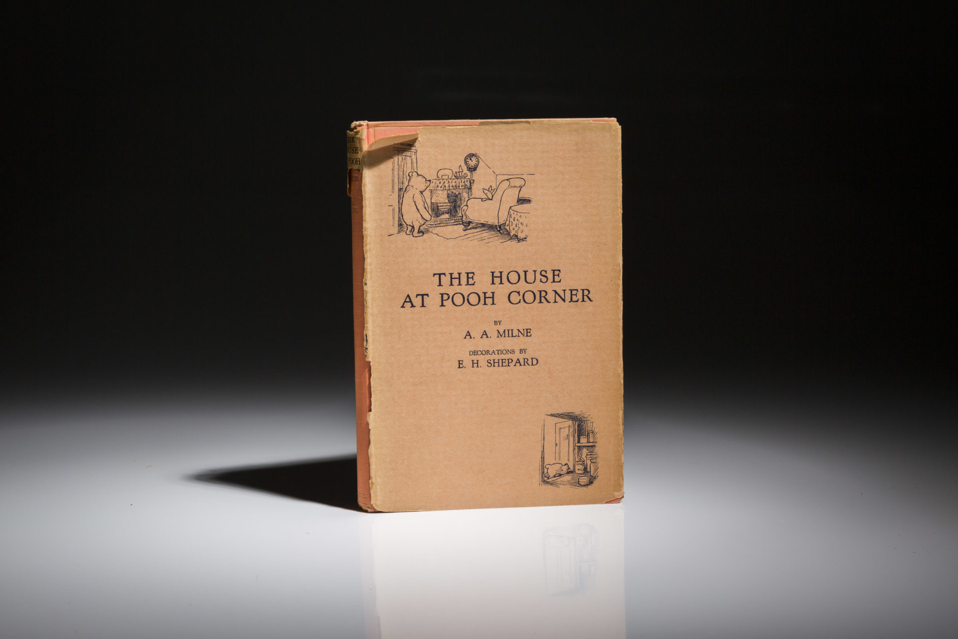 Primeira edição do livro, The House at Pooh Corner, em que Pooh aparece pela primeira vez