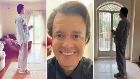 Rodrigo Faro como Silvio Santos Montagem Reproducao Instagram