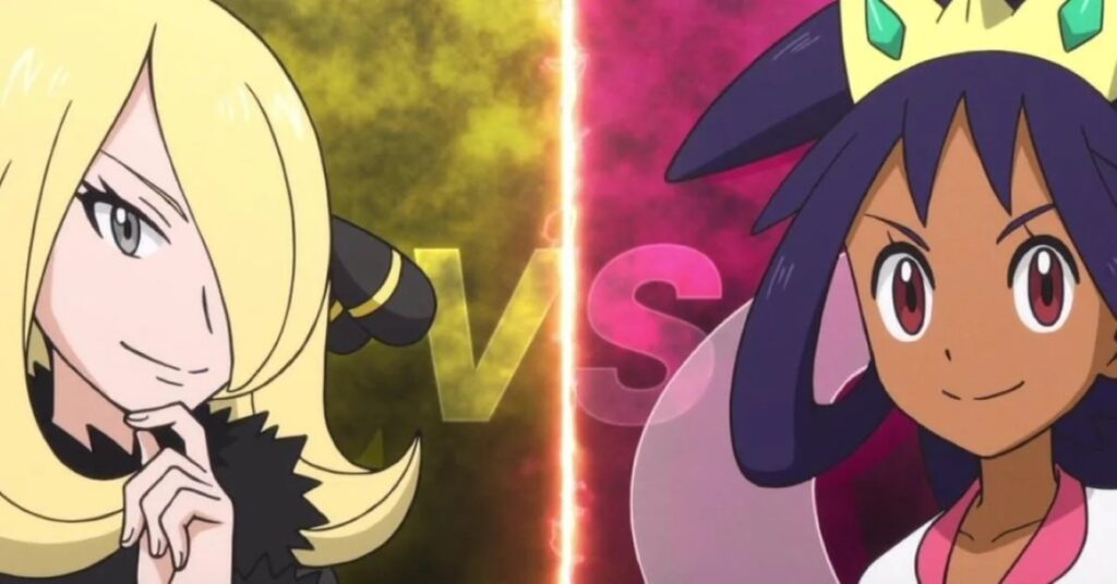 Cynthia e Iris em Pokémon (Reprodução)