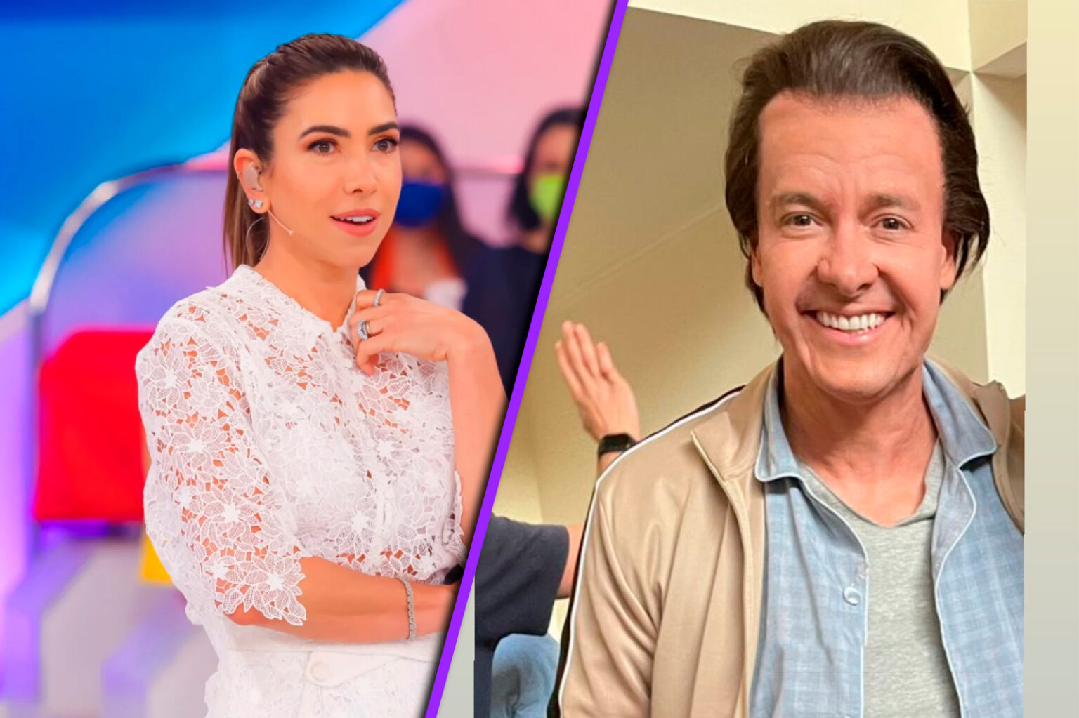 Sequestro | Filme que terá Rodrigo Faro como Silvio Santos acaba de escolher a atriz que será Patricia Abravanel Montagem com Patrícia Abravanel e Rodrigo Faro caracterizado como Silvio Santos