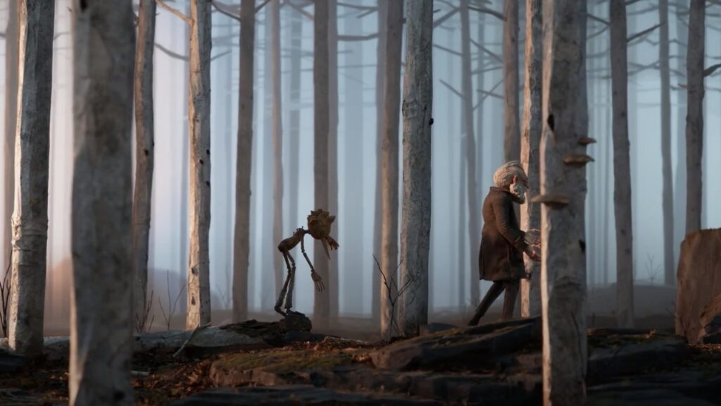 Como será o Pinóquio de Guillermo Del Toro? Pinóquio e Gepeto em Pinóquio (Reprodução / Netflix)