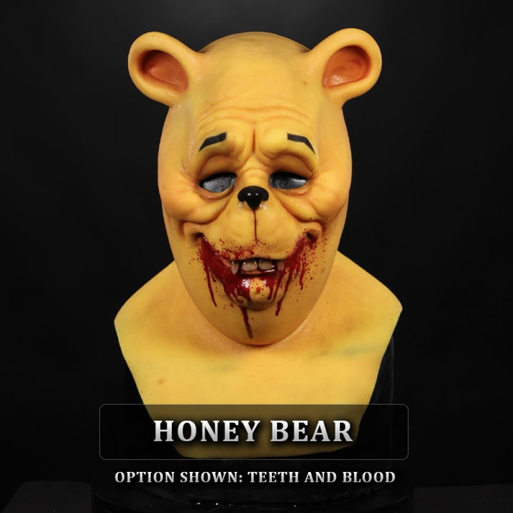 Imagem detalhada da máscara Friendo, usada em Winnie-The-Pooh: Blood and Honey (Reprodução/Immortal Masks)