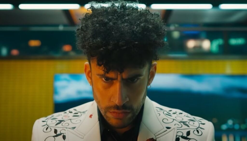 Trem-Bala: Diretor e produtora falam sobre trabalhar com Bad Bunny Bad Bunny em cena de Trem Bala Reproducao Youtube