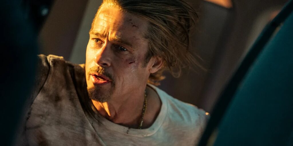 Brad Pitt atacou os filhos com socos e sufocamento durante briga em jato particular Brad Pitt em cena de Trem Bala Divulgacao Sony
