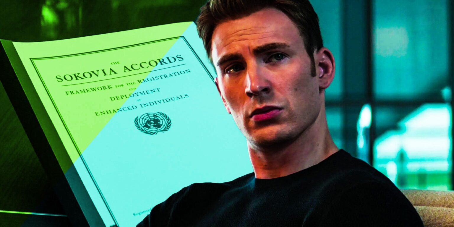 Com o Tratado de Sokovia, Mulher-Hulk vai responder uma dúvida deixada por Guerra Civil Chris Evans como Capitão América e o Tratado de Sokovia. em Capitão América: Guerra Civil