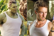 Hulk (Mark Ruffalo) e Bruce Banner (Edward Norton) nos filmes da Marvel (Reprodução)