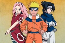 Sakura, Naruto e Sasuke em Naruto (Reprodução)