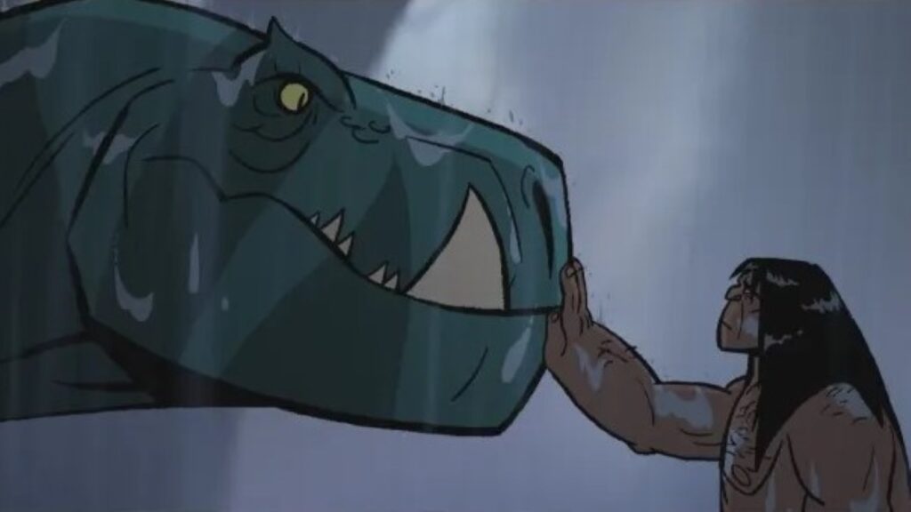 Fang e Spear em Primal (Reprodução / Adult Swim)