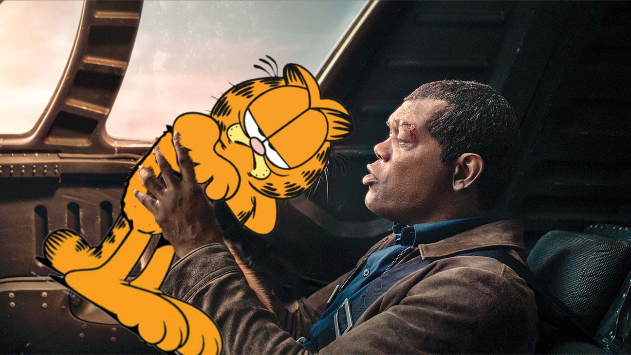 Montagem com o Garfield e com Samuel L. Jackson