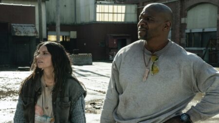 Joe (Terry Crews) e Evie (Olivia Munn) em Tales of the Walking Dead (Reprodução)