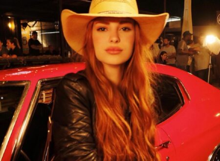 Bruna Altieri durante as filmagens de Sistema Bruto Reproducao Instagram