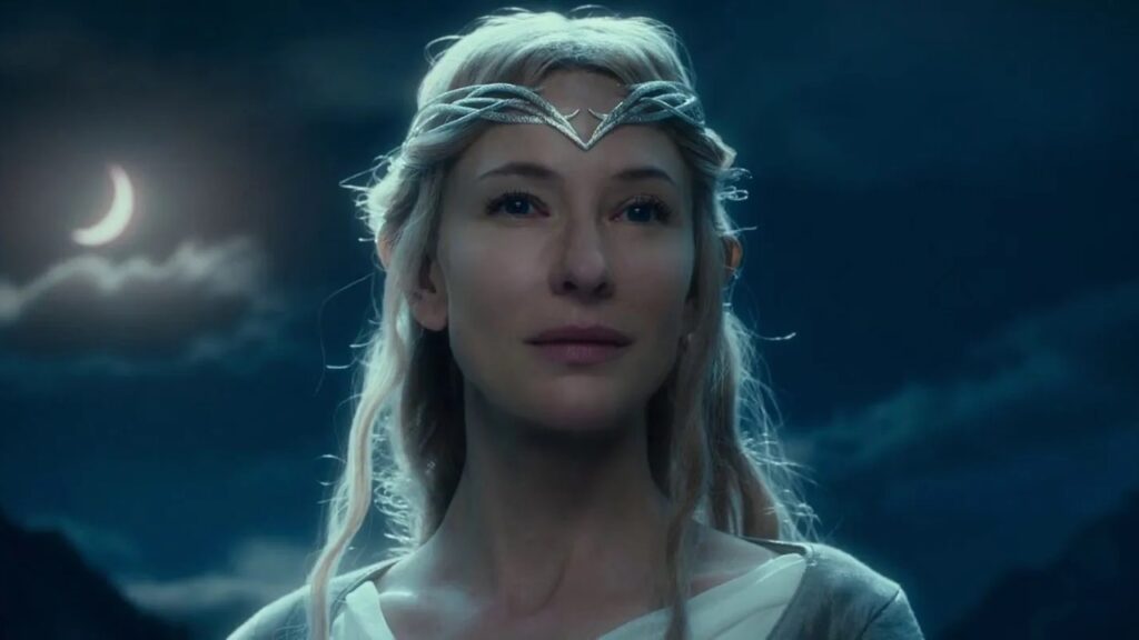 O que tornou filmar O Senhor dos Anéis especial? Galadriel (Cate Blanchett) em O Senhor dos Anéis (Reprodução)