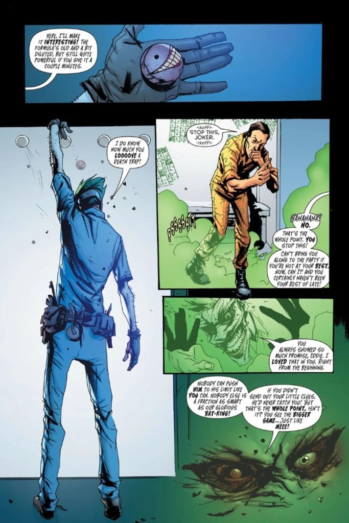 Coringa salva o Charada do Asilo Arkham em HQ do Batman (Reprodução / DC Comics)