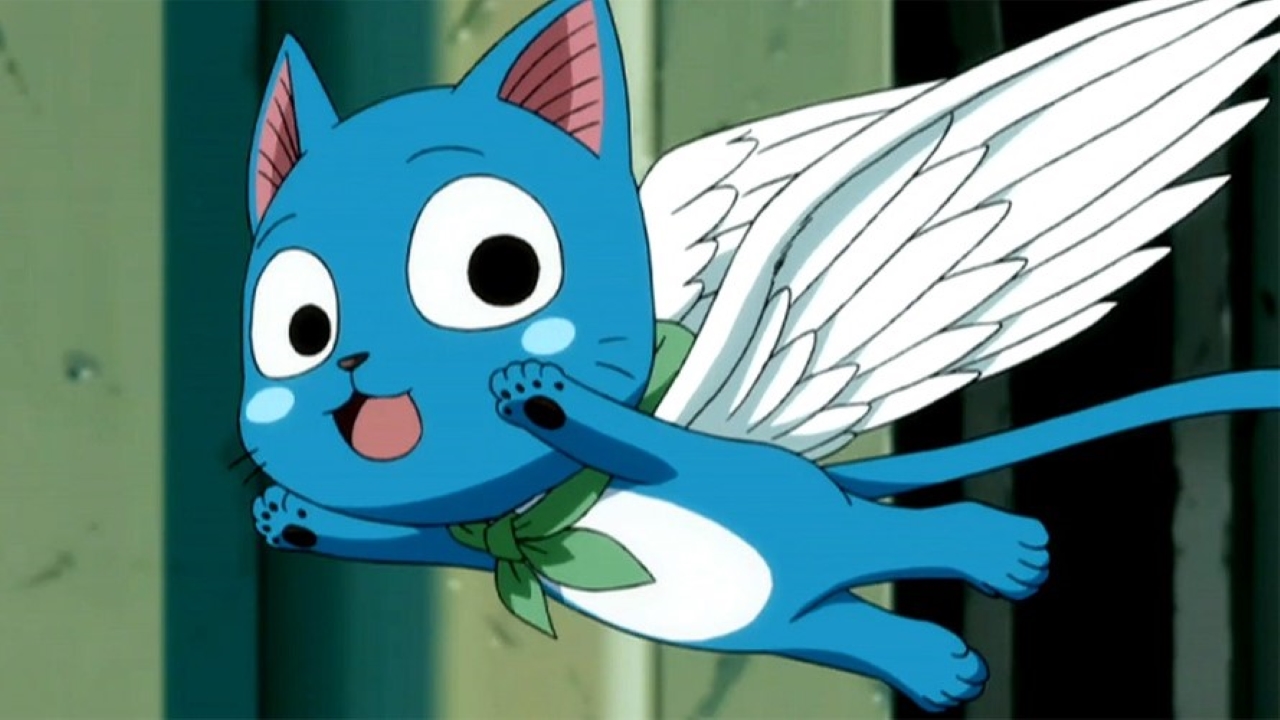 Conheça os principais personagens de Fairy Tail 3 Happy em Fairy Tail (Reprodução)