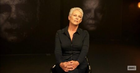 Por que Laurie Strode morre na cena inicial de Halloween: Ressurreição? Jamie Lee Curtis faz participação especial em programa de The Walking Dead (Reprodução/AMC)