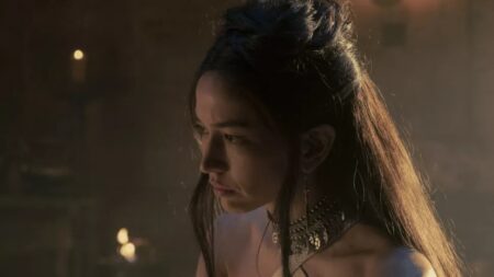 Mysaria (Sonoya Mizuno) em A Casa do Dragão (Reprodução / HBO Max)