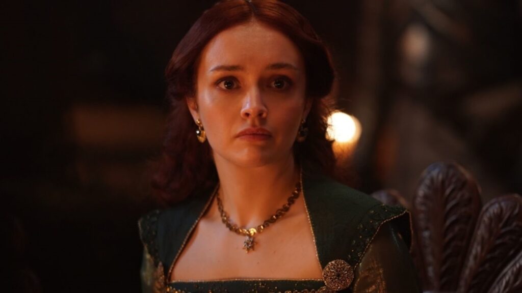 Olivia Cooke como Alicent Hightower em A Casa do Dragão (Reprodução / HBO)
