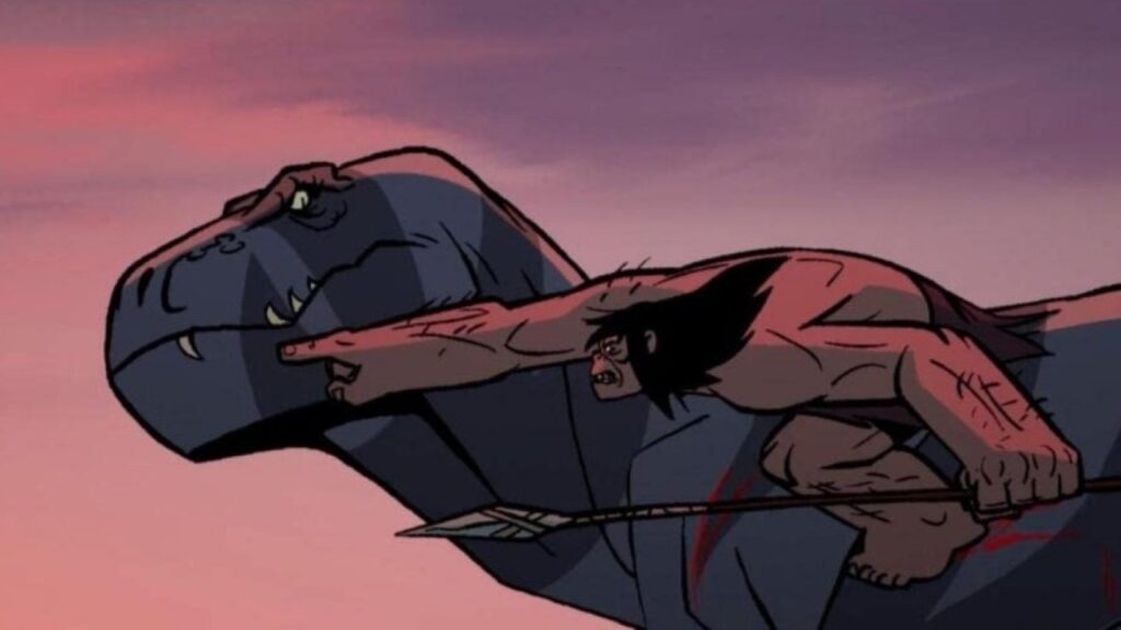 Spear e Fang em Primal (Reprodução / HBO Max)