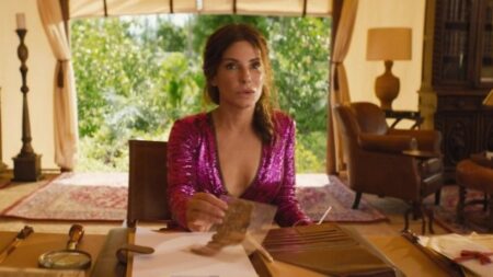 Sandra Bullock como Loretta Sage em Cidade Perdida (Reprodução)